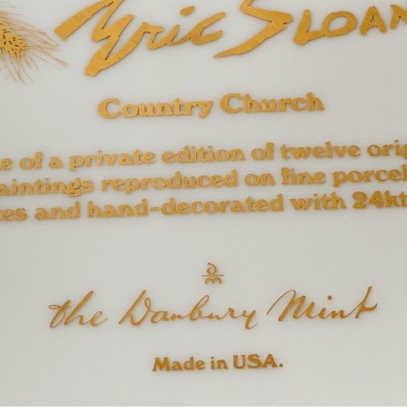 COUNTRY CHURCH Plate The American Countryside Eric Sloan... - Picture 6 of 7